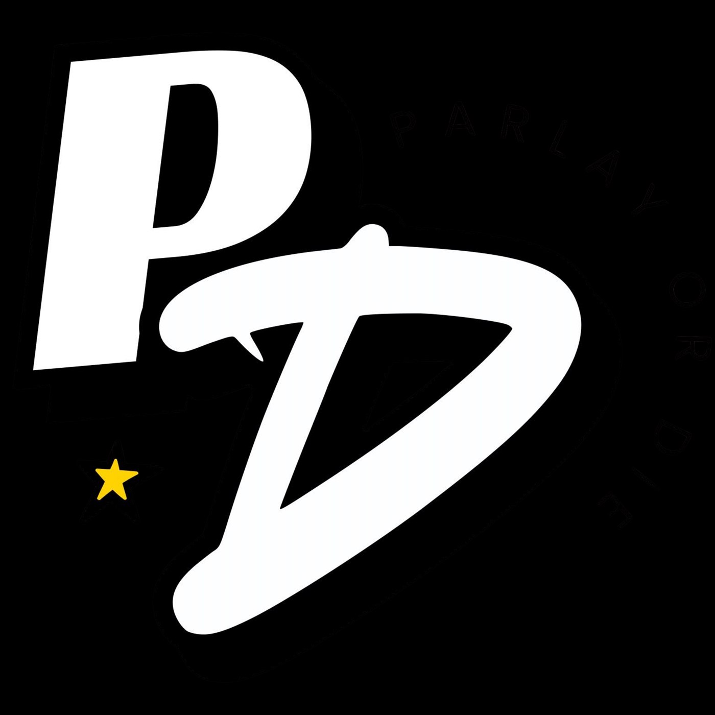 Black and white Parlay or Die monogram design